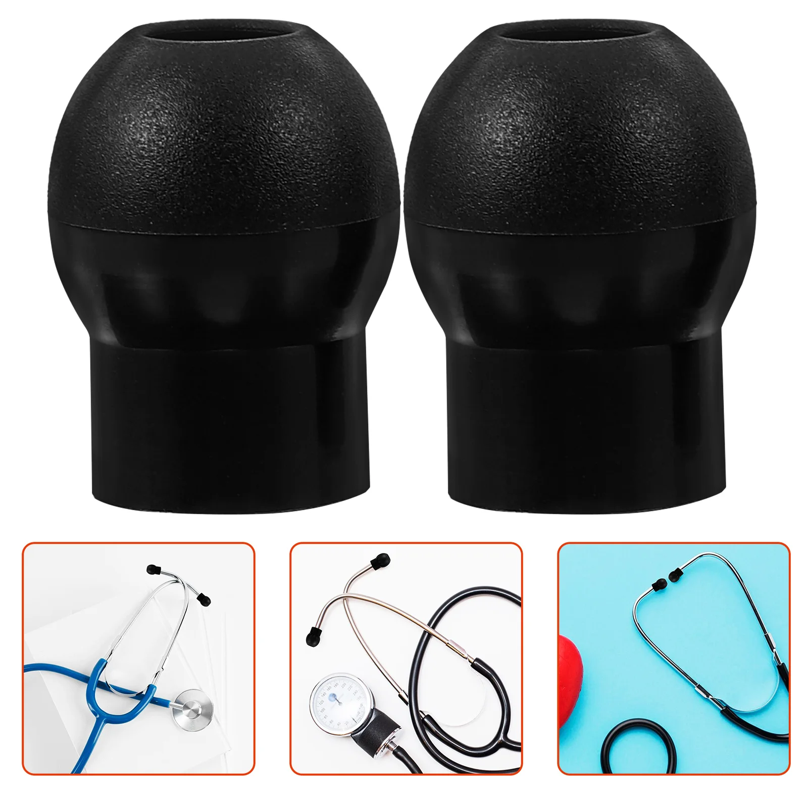 

1Pair Premium Stethoscope Ear Pieces Reusable Silicone Covers for Accurate Sound Transmission Fit
