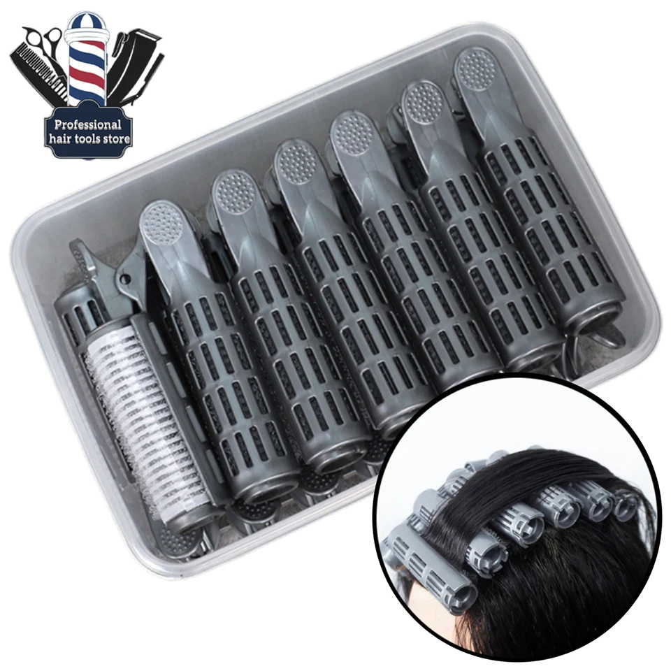 

14Pcs Bangs Hair Root Fluffy Hair Clips Plastic Self-adhesive Hair Lazy Rollers Women Curling Barrel Salon Hair Coloring Supply