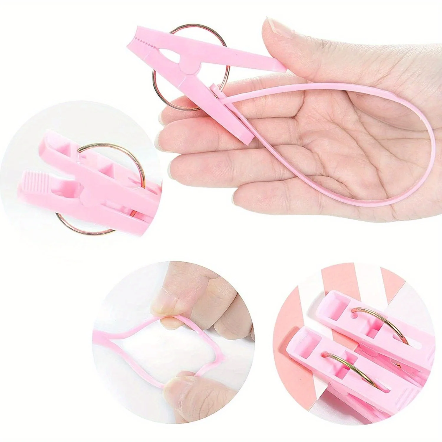 60 قطعة من مشابك المناشف العملاقة مع حبل مقاوم للرياح، وحوامل مناشف المطبخ الصلبة، ومشابك الغسيل للجوارب والملابس الداخلية