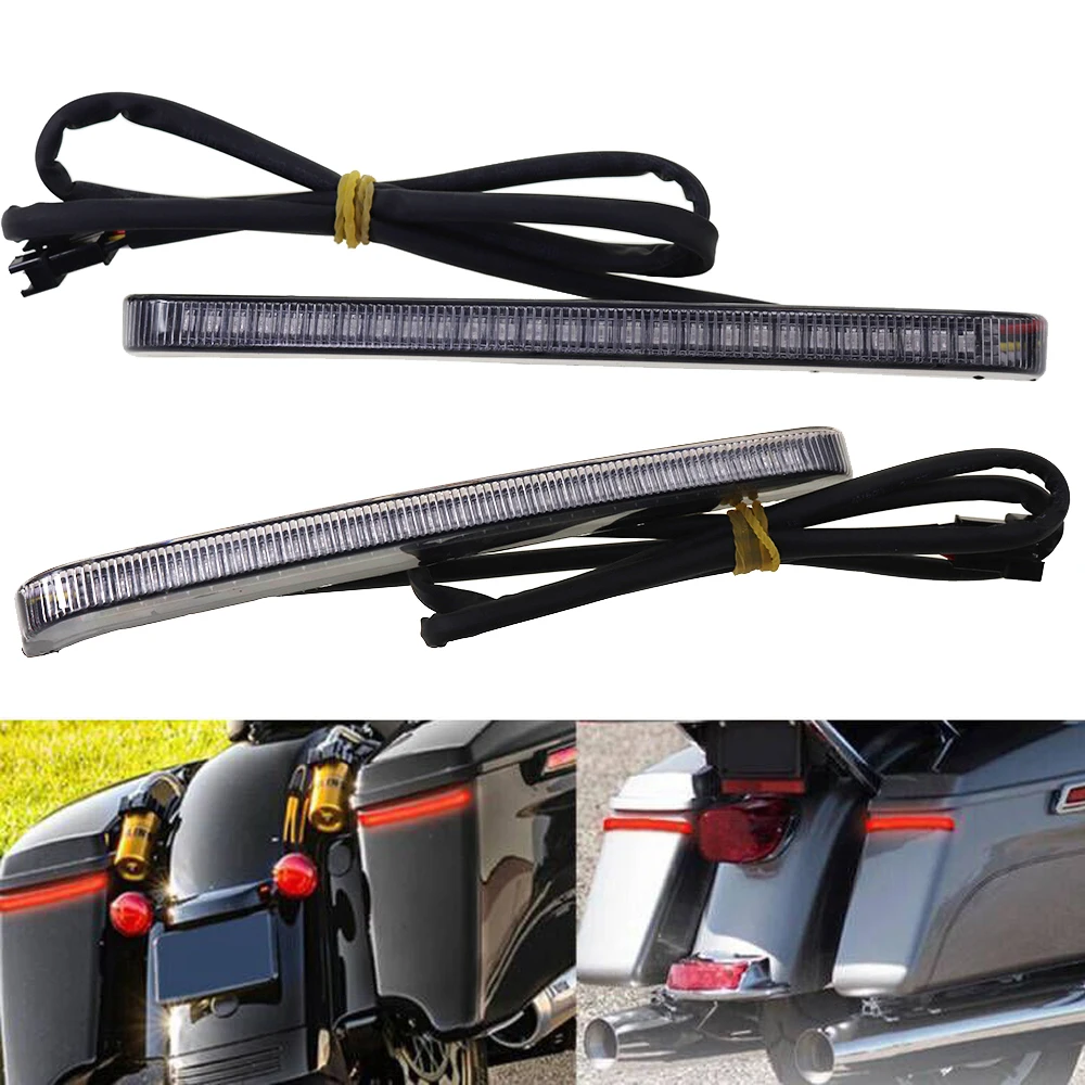 

Motorcycle LED Saddlebag Brake Flowing Turn Signal Accent Light For Harley Touring Electra Road Glide Ultra Limited 2014-up