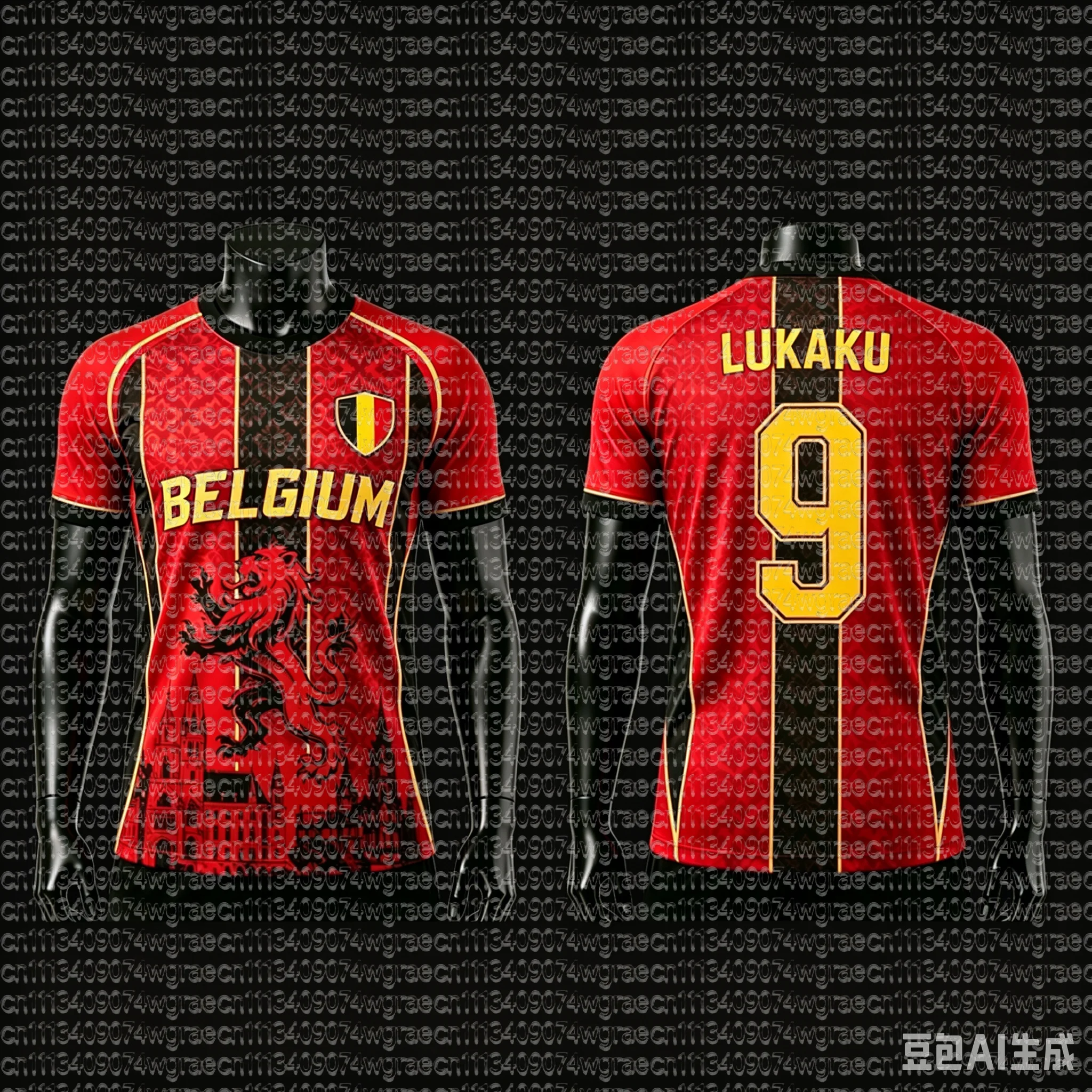 2026 Summer Belgium Fan Jerseys_T-Shirts—De Bruyne #7 Trossard #10 Lukaku #9_ Kids' Adult and Unisex Sports & Casual Tops - view 3