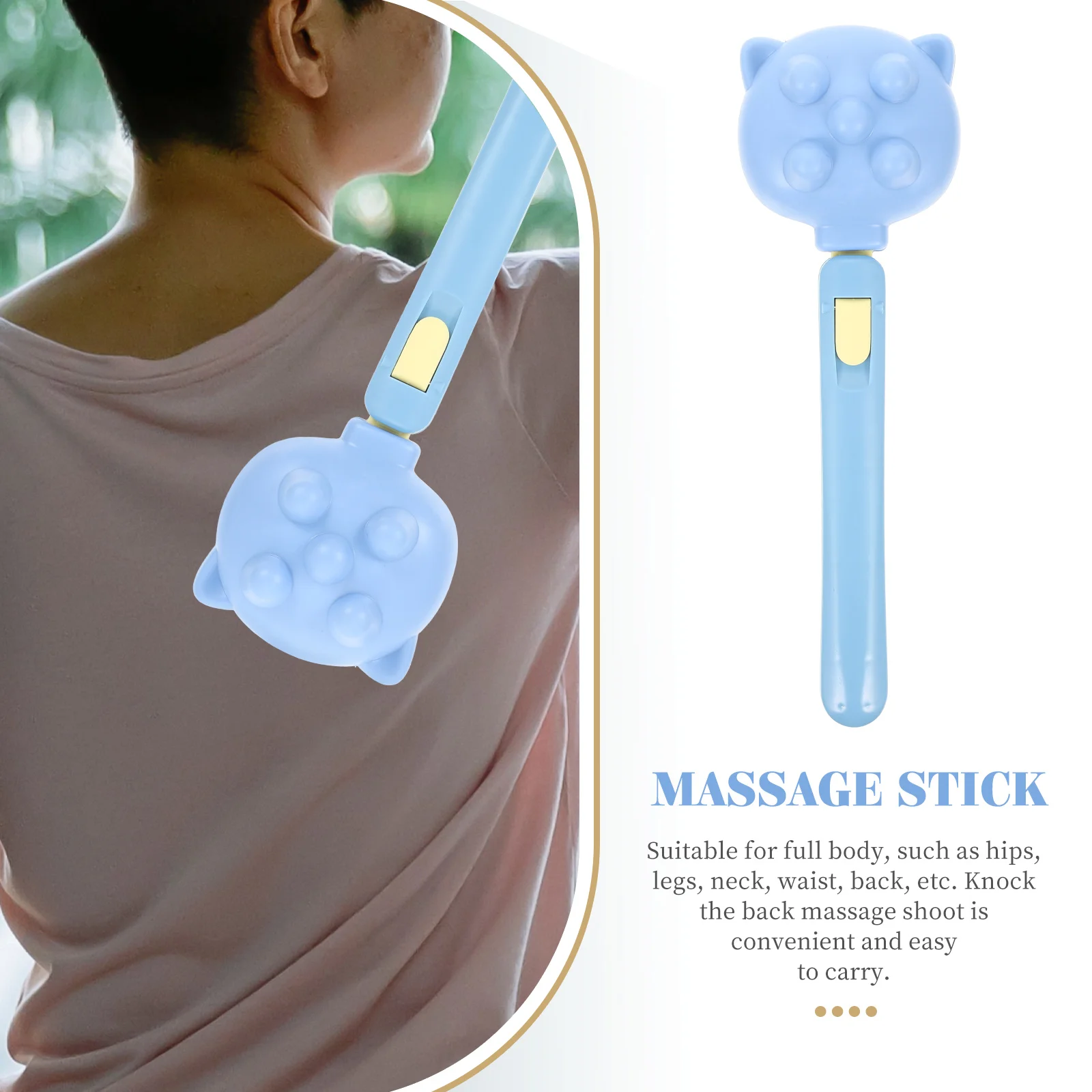 

High-Class Acupoint Massage Hammer Portable Full Body Care Tool Ergonomic Back Neck Shoulder Massager Stick Relieving Fatigue