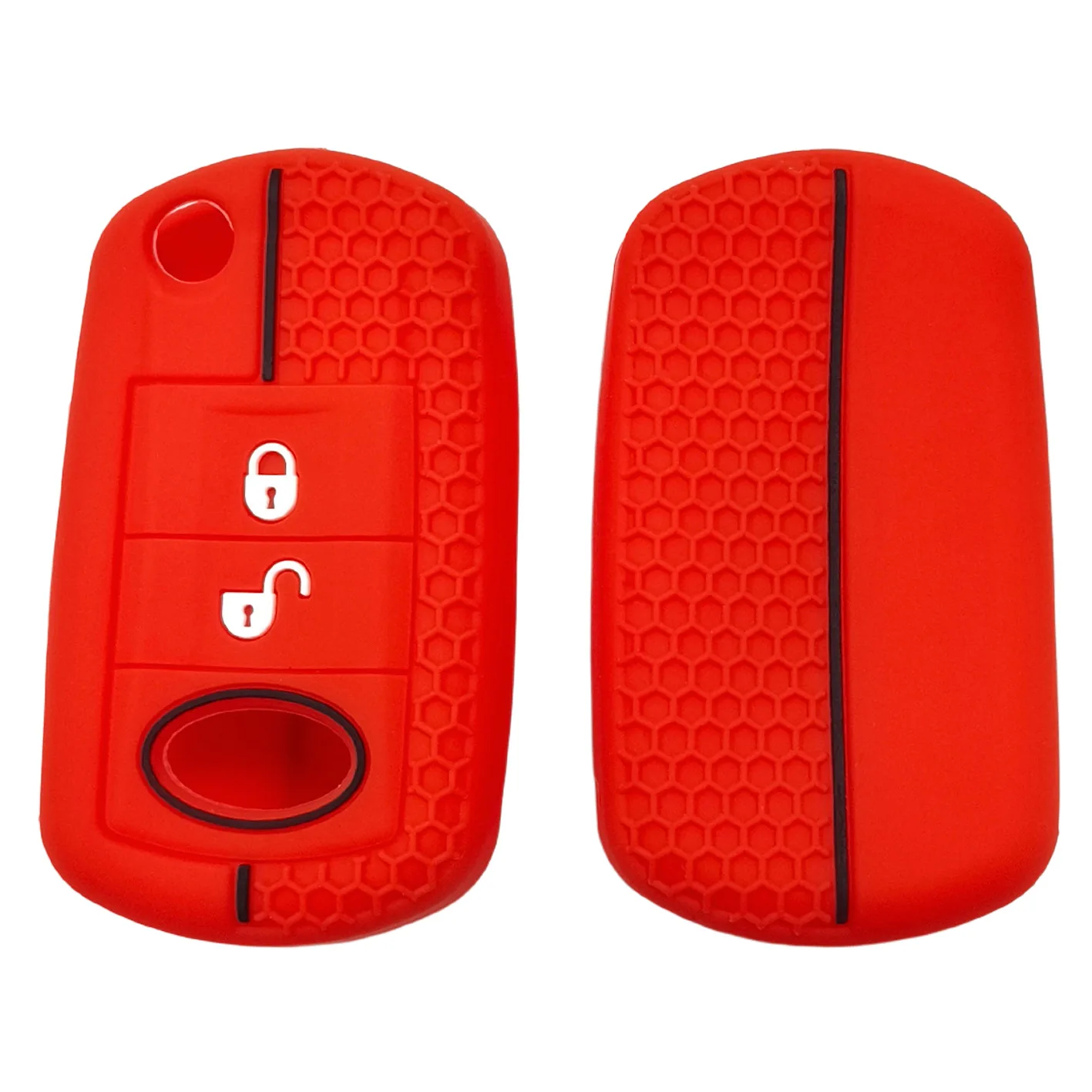 For Land Rover Discovery 3 Discovery 4 Range Rover Sport Folding 2-Button Honeycomb Pattern Automotive Silicone Keycase