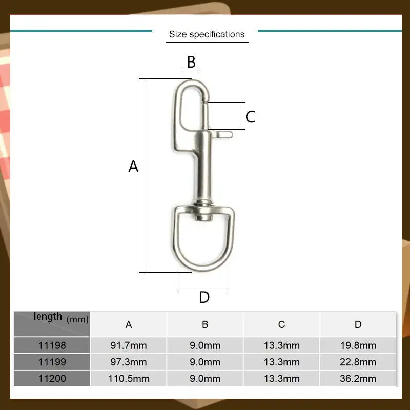 

Stainless Steel Diving Bolt Snap Hook Scuba Diving Single Ended Hook BCD Accessories Diving Equipment-AA85