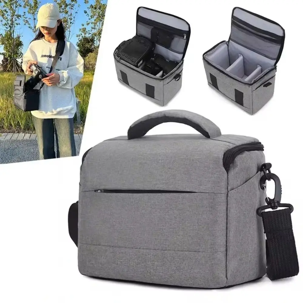 Nylon Material Camera Storage Bag Waterproof Portable Size Camera Crossbody Bag Adjustable Straps Anti-Scratch