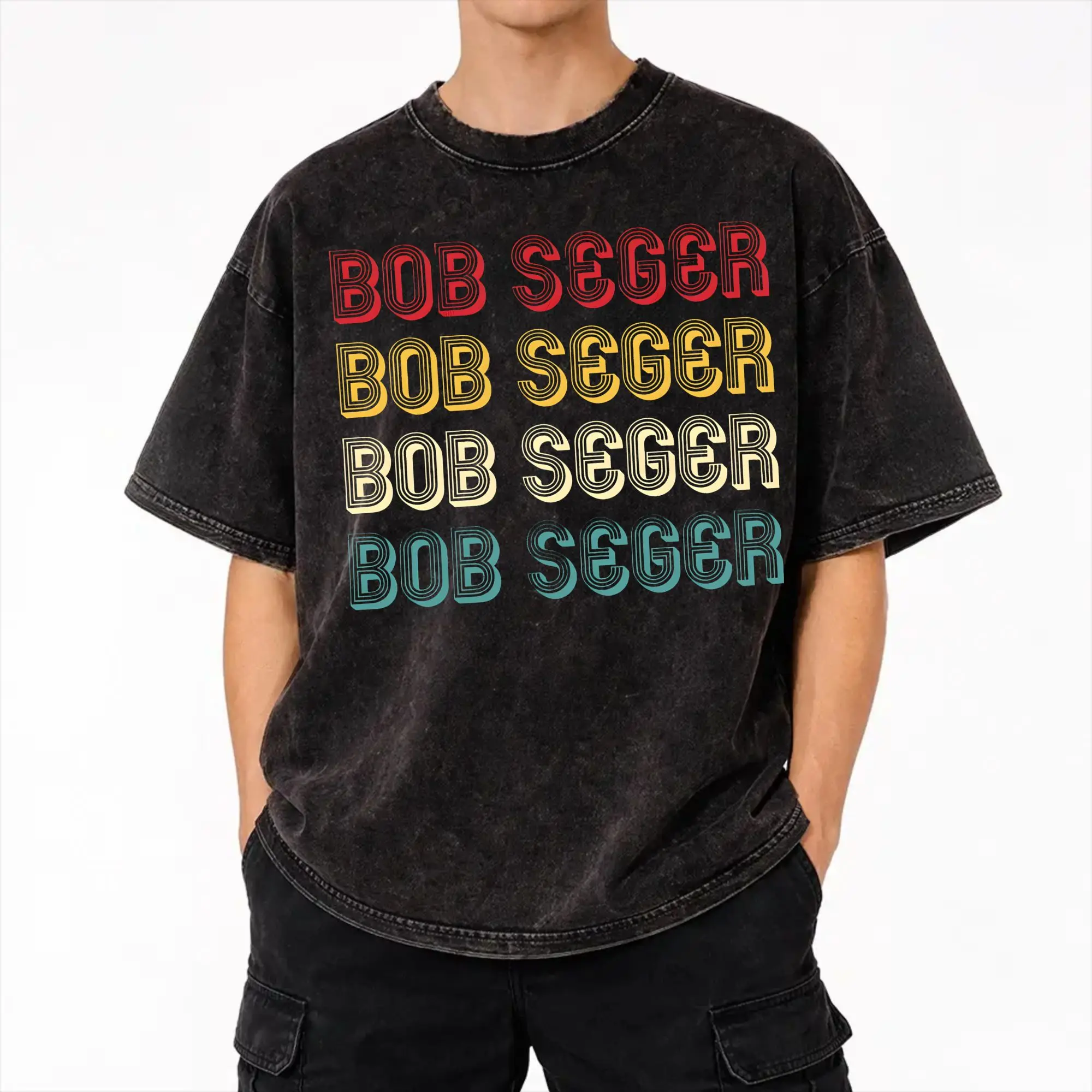 Summer Bobs legend rock and Roll Segers Final Tour  Washed Shirts Merch Harajuku T-Shirt  for Men Women Tee Shirt