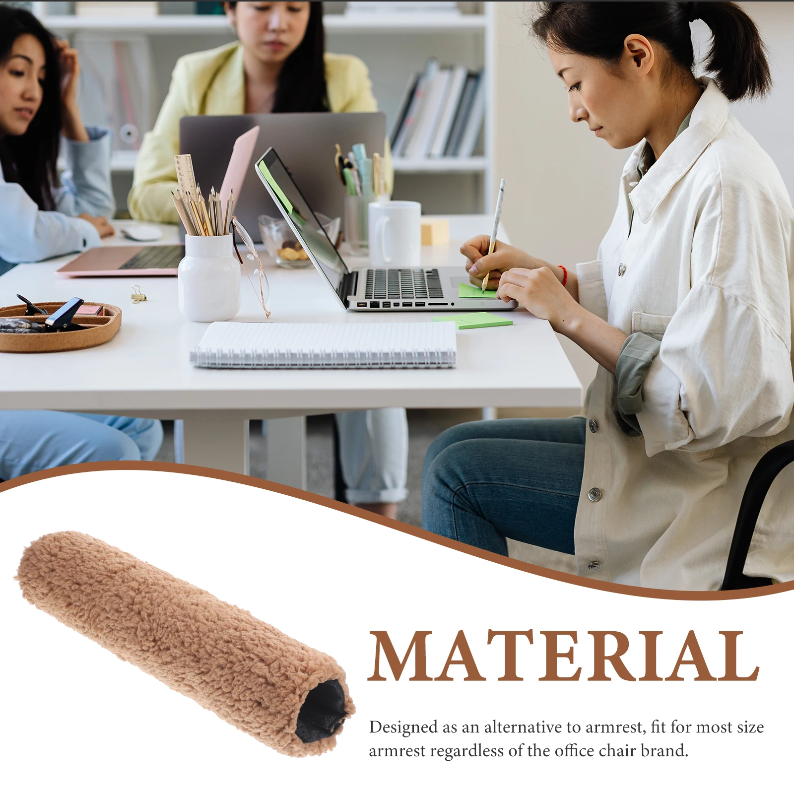 Copri braccioli caldi Copri braccioli per sedia in plastica di lana perlata Sherpa di alta classe Guanti Accessori invernali Rimovibili Lavabili Adatto