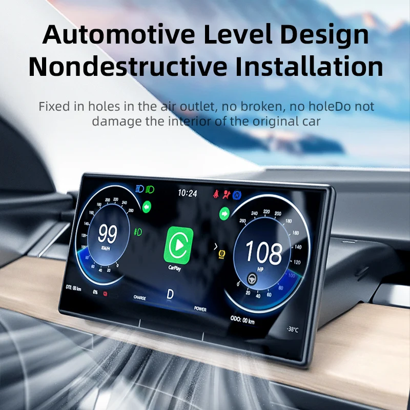 Model Y Front Display Carplay Speedometer Head Up Air Vent HUD Instrument Cluster Tesla 3 F9 Driver Dashboard RWD Screen