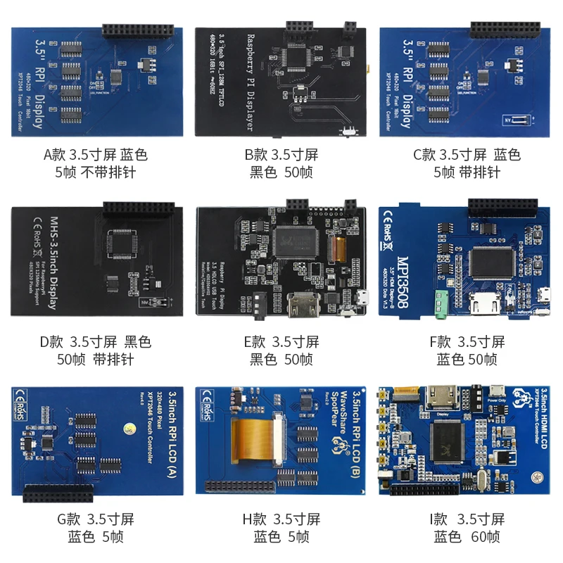 3.5 Inch HDMI Touch Screen for Raspberry Pi 4B/3B/Zero 2W - Resistive Touch Display