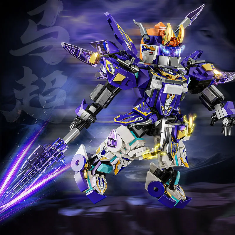 

Модель Mecha Warrior, супергерой, фиолетовый робот, строительные блоки, сделай сам, сборная фигурка, подарок на день рождения для мальчика, Рождественский подарок, детская игрушка