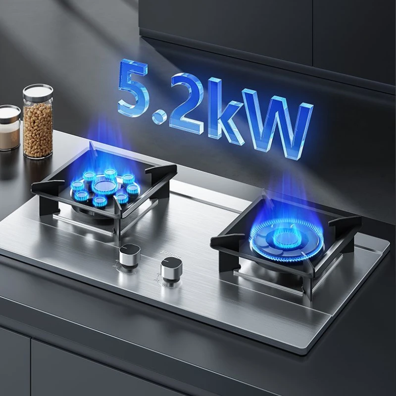 موقد غاز PS31 موقد Yuanyang تسعة تجويف موقد نار شرس غاز مزدوج منزلي جزءا لا يتجزأ من سطح المكتب