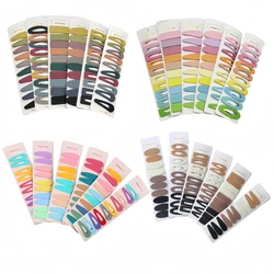 10 Stks/set Snap Haar Clips Bb Haarspeld Candy Kleur Metalen Haarspeldjes Voor Kinderen Vrouwen Meisjes Styling Haaraccessoires