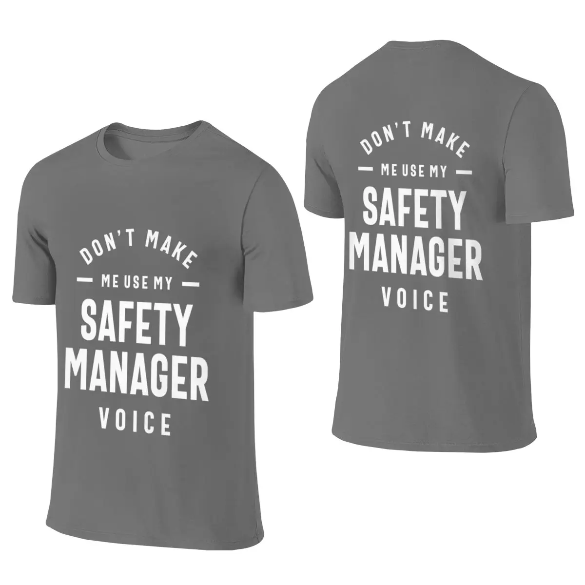 Safety Manager Job Title Gift Slimming Reversible T-shirtUrban Minimalist Everyday Versatility Basic Tee