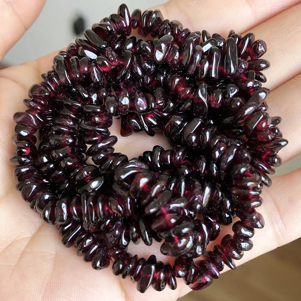 3-8mm Natural Irregular Red Garnet Stone Beads Gravel Chips Loose Spacer Beads for Jewelry Making DIY Earring Necklace Accessory