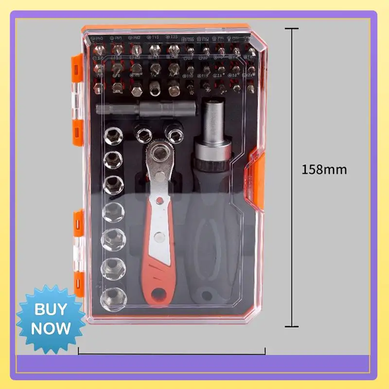 1 Set 42-in-1 Ratschenschraubendreher-Set Ratschenschraubendreher Handwerkzeug-Set Metall + Kunststoff