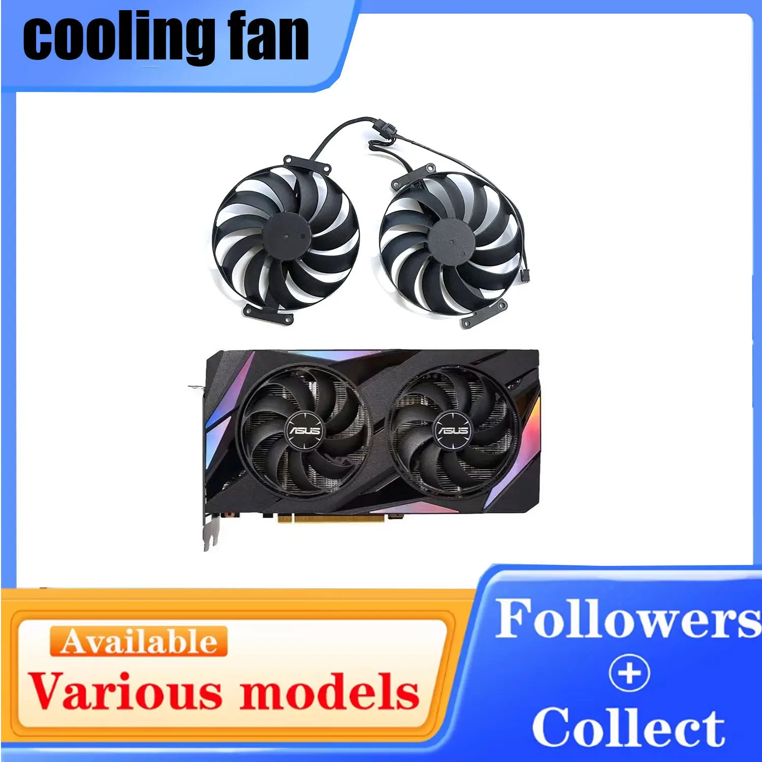 Brand New 95MM 7PIN CF1010U12S T129215U RTX3060TI GPU Fan for ASUS GeForce RTX3060 3060ti MEGALODON OC Graphics Card