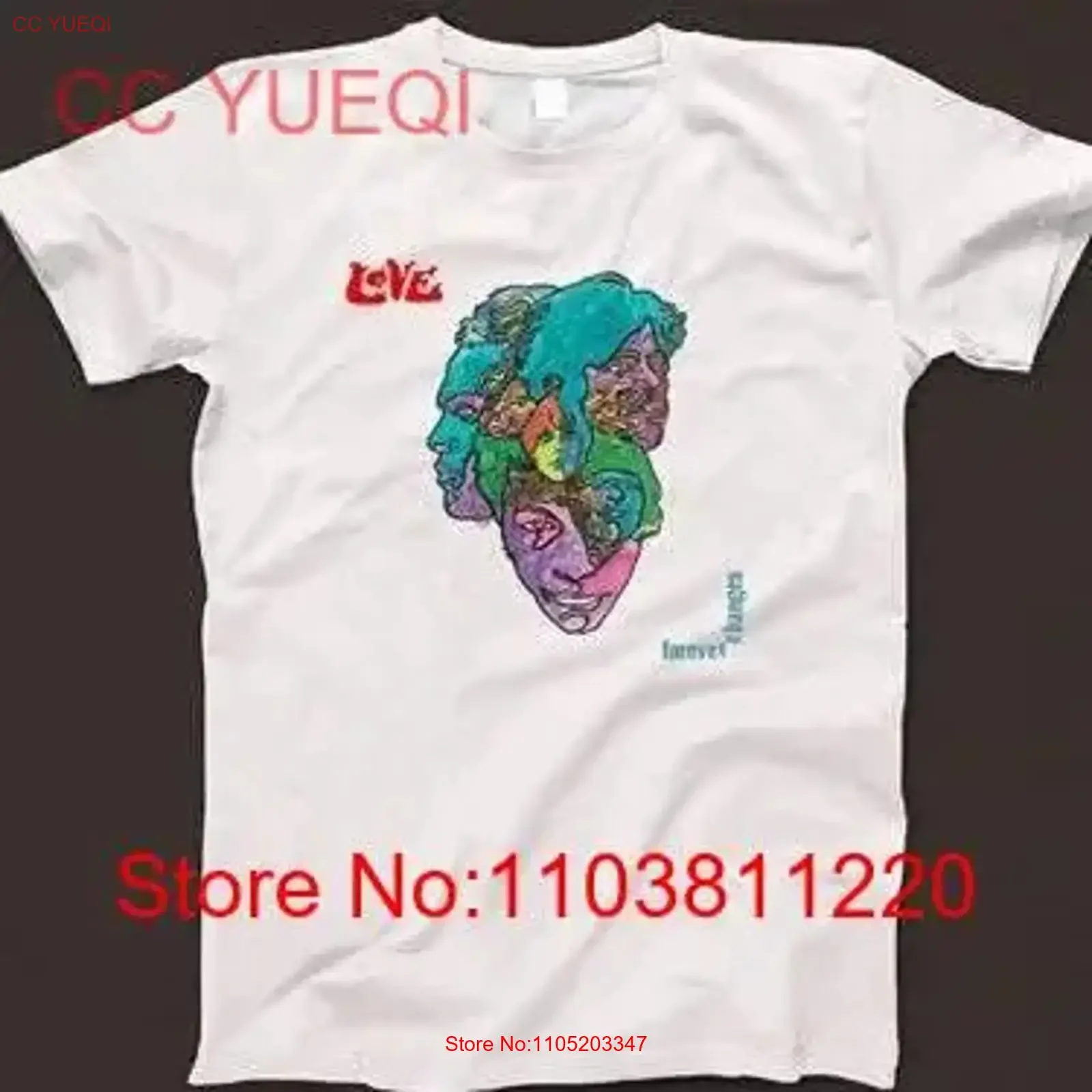 

Футболка Love Forever Changes 434, белая винтажная стираная уличная одежда в стиле ретро, стильная дизайнерская одежда, модная повседневная дышащая одежда