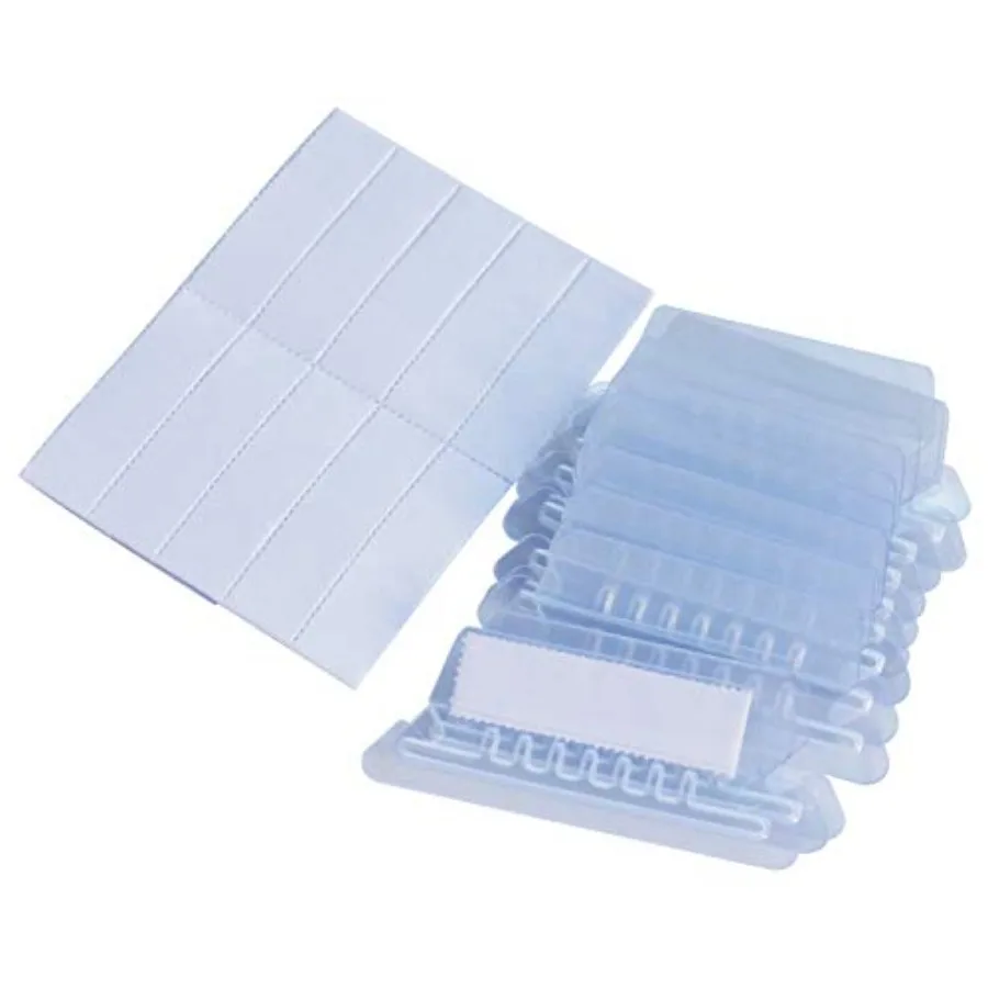 

100 упаковок подвесных вкладок и вкладышей для папок с файлами, 2 прозрачных 1-5 вырезанных подвесных этикеток для папок с файлами для быстрой идентификации файлов