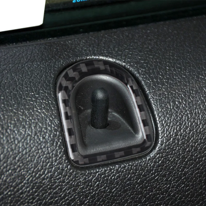 For 09-13 Ford Old Mustang Interior Modification Real Carbon Fiber Door Lock Button Decorative Sticker Auto Parts