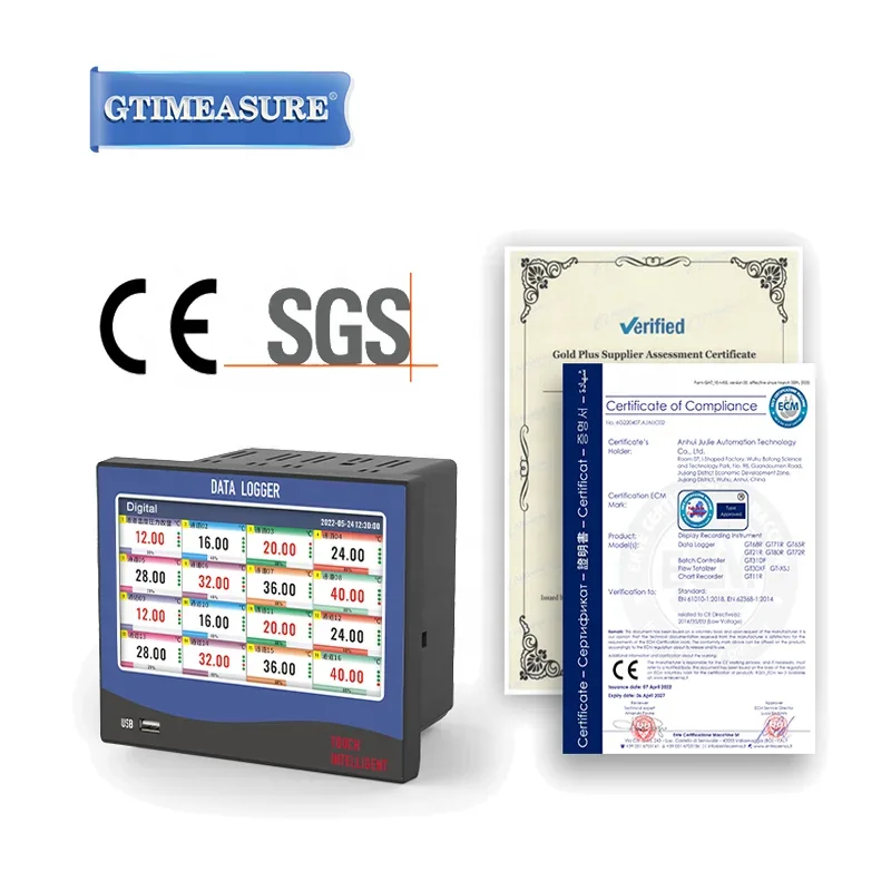 

2026 Temperature Data Recorder 8 16 32 Channel USB RS485 Ethernet Data Logger for Pressure and Temperature Flow Sensor