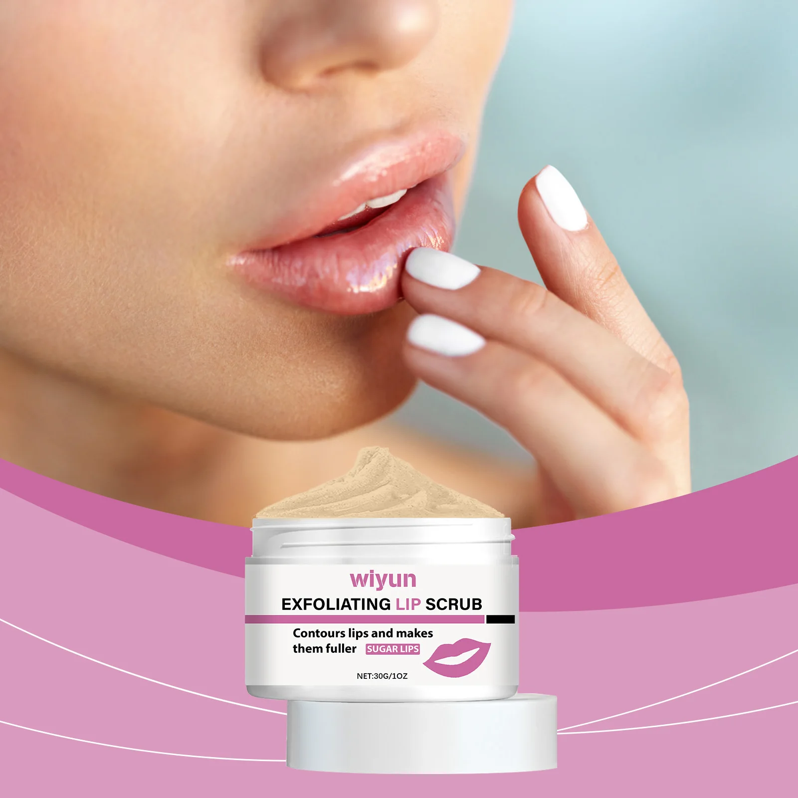 Exfoliante de labios suave, cuidado de labios exfoliante e hidratante, exfoliante de azúcar hidratante para labios suaves y lisos