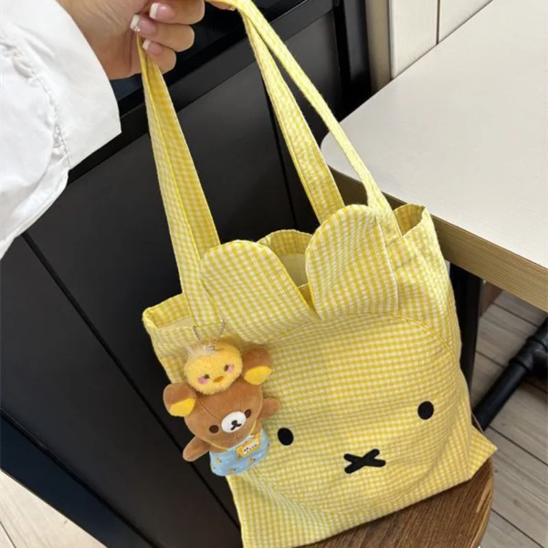 카와이 미피 만화 대용량 원 숄더 백 다용도 핸드백 스쿨백 패션 숄더 백 소녀를위한 선물 장난감