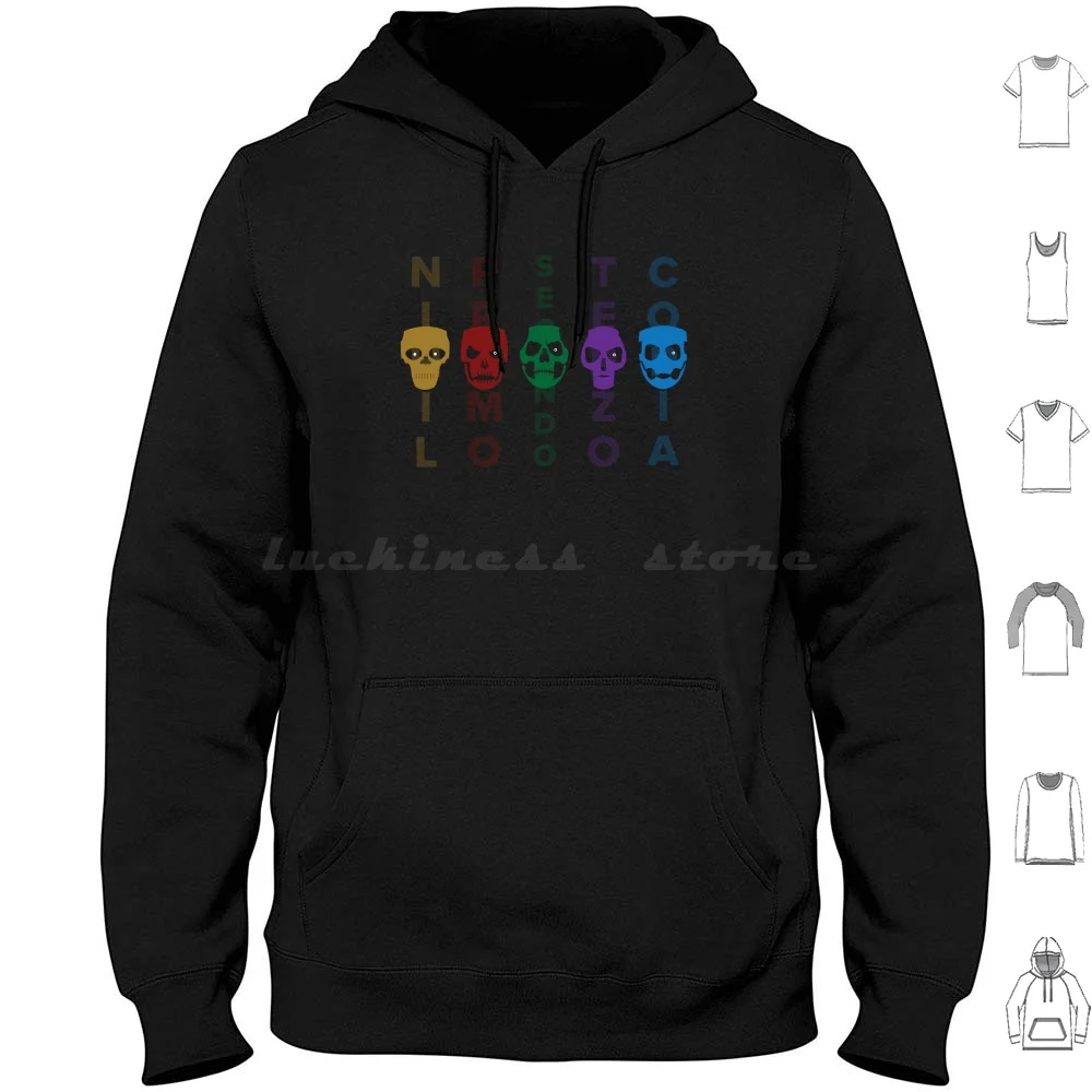 Copia de Across The Papas (Contornos de color) Sudaderas con capucha de manga larga Papa Emeritus Nihil Primo Secundo Terzo Copia Cardinal