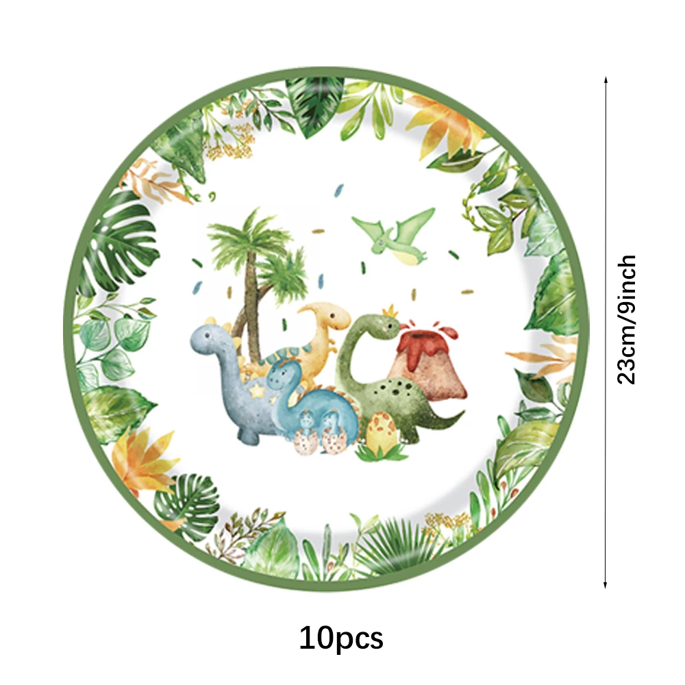 Dinosaurier Einweggeschirr Set Dinosaurier Thema Geburtstag Party Dekoration Dinosaurier Pappteller Tasse Tischdecke Junge Party Supplie – Detail 7