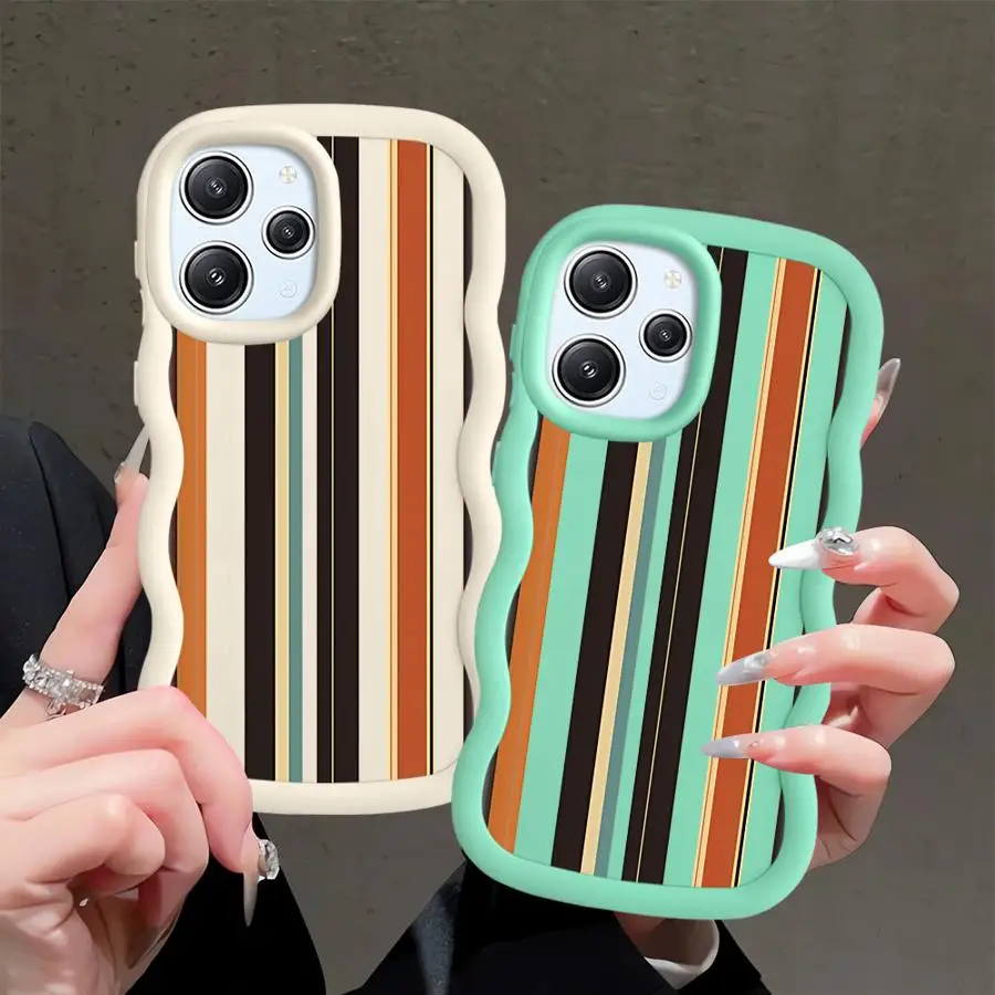 حافظة لهاتف Xiaomi Poco X3 NFC X5 X3 Pro غطاء هاتف ناعم بخطوط ريترو