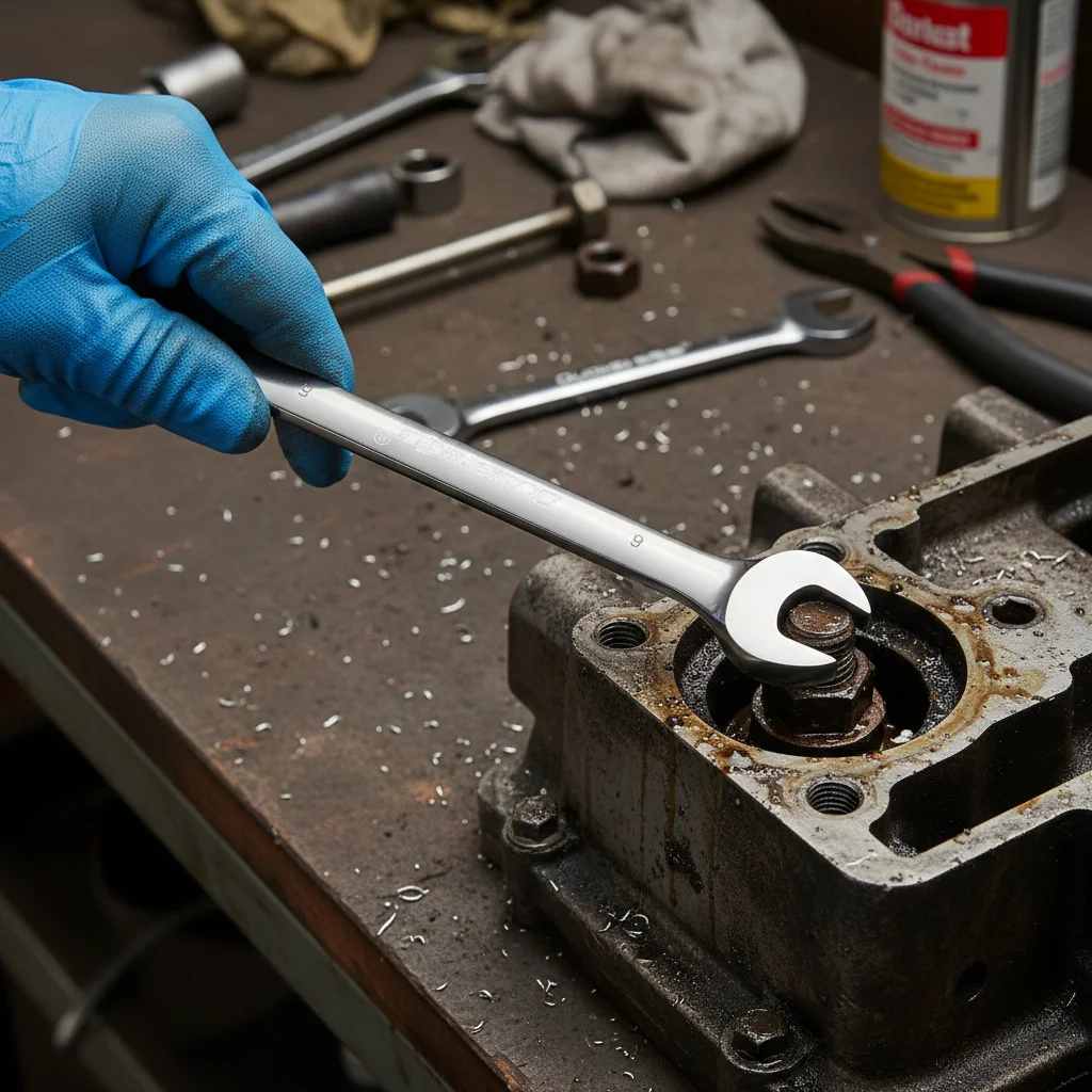 

Ratchet Wrench Set Bidirectional Quick Operation Open End And Box End Dual Use Tool For Home Car Maintenance