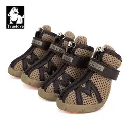 Truelove Mesh Fabric Dog Shoes Pet Dog Boots Waterproof Reflective Rugged Anti-Slip Sole Skid-Proof Outdoor for Small Dog S5911