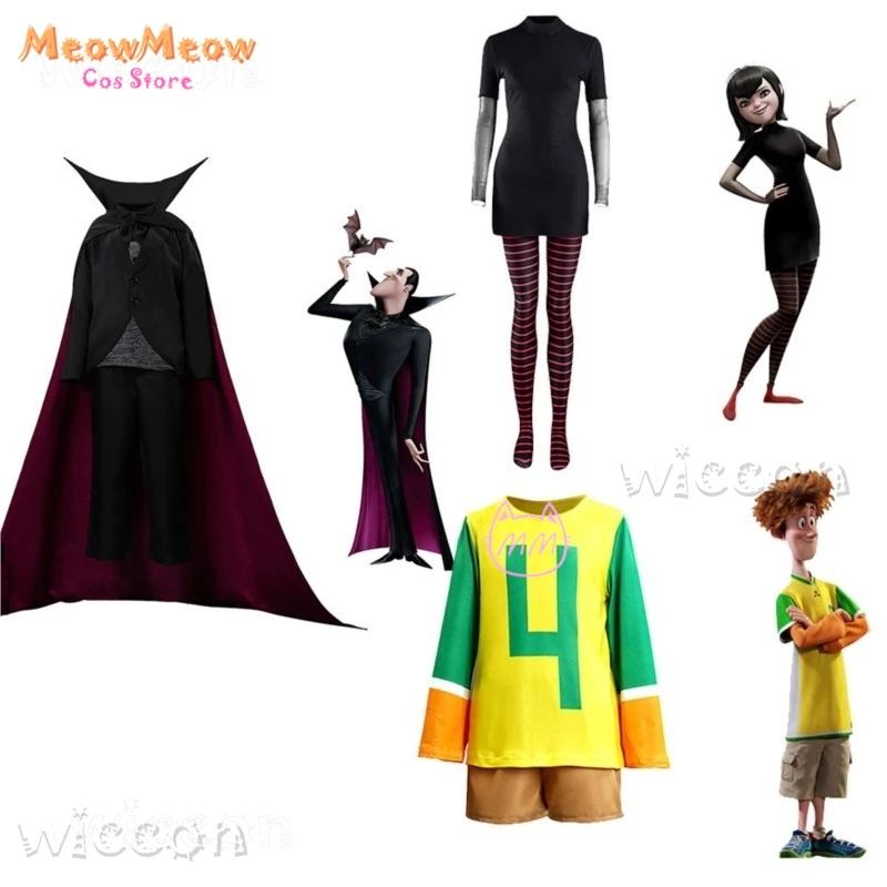 Disfraz أزياء الهالوين فندق جوني دينيس شعر مستعار تأثيري ترانسيلفانيا لعب الأدوار الأولاد الزي الملابس شعر مستعار أعلى موهير #5