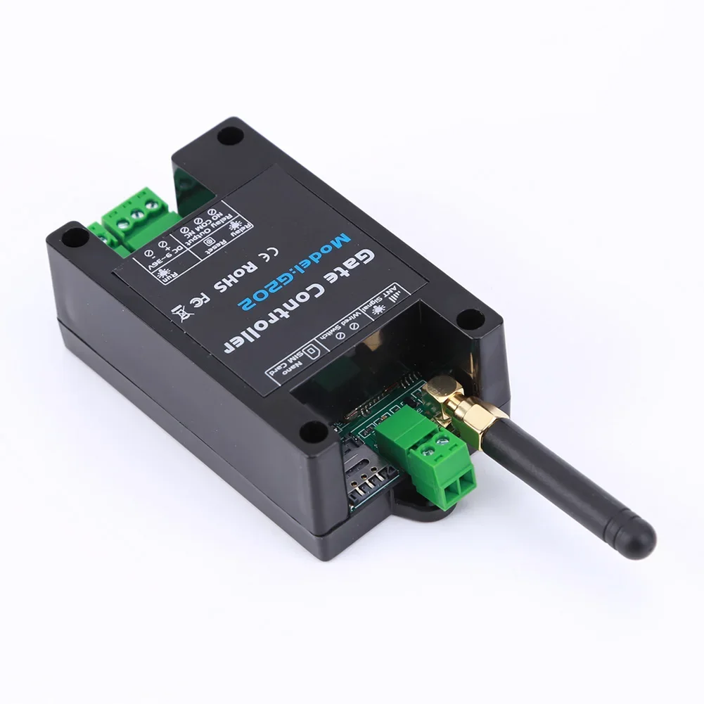 Novo g202 gsm abridor de portão interruptor relé 2g controle remoto 200 usuário acesso porta sem fio abridor chamada gratuita 850/900/1800/1900mhz