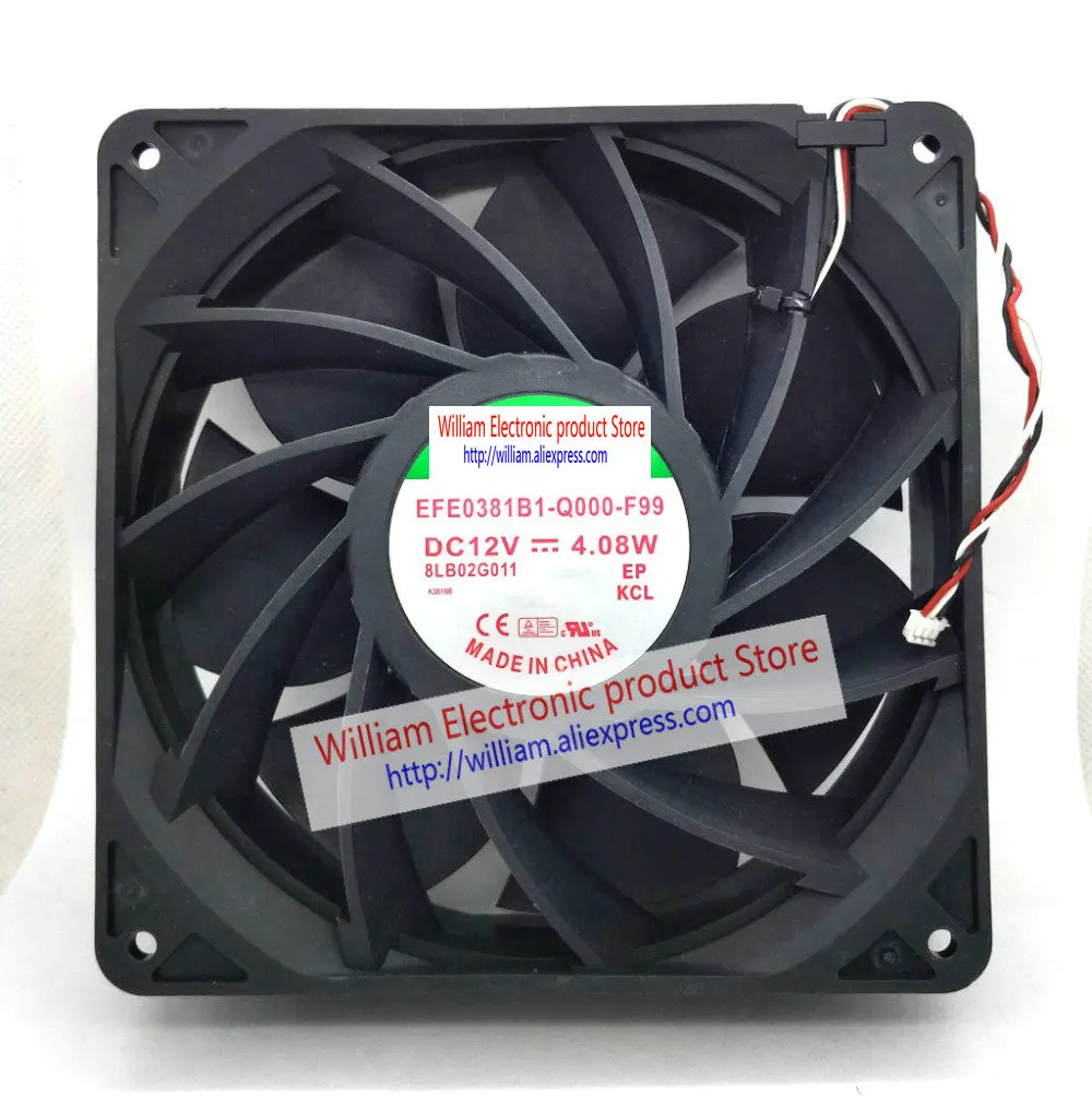 New Cooling Fan for Projector EFE0381B1-Q000-F99 Dc12V 4.08W 120*120*38MM 12CM Alarm Signal