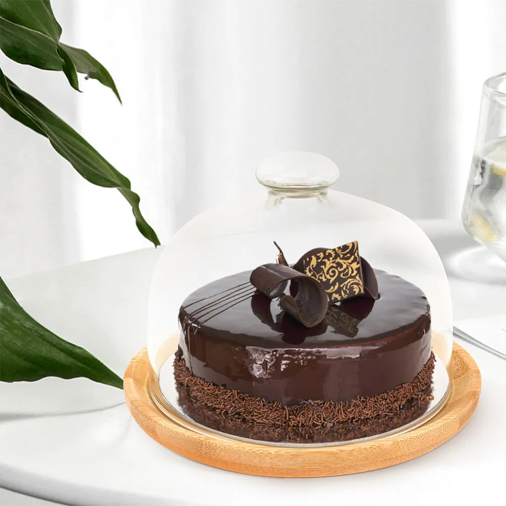 

Cake Plate Dome Dustproof St Cover Cake Plate With Dome Tray Dessert Serving Food Storage Transparent Kitchen Bar