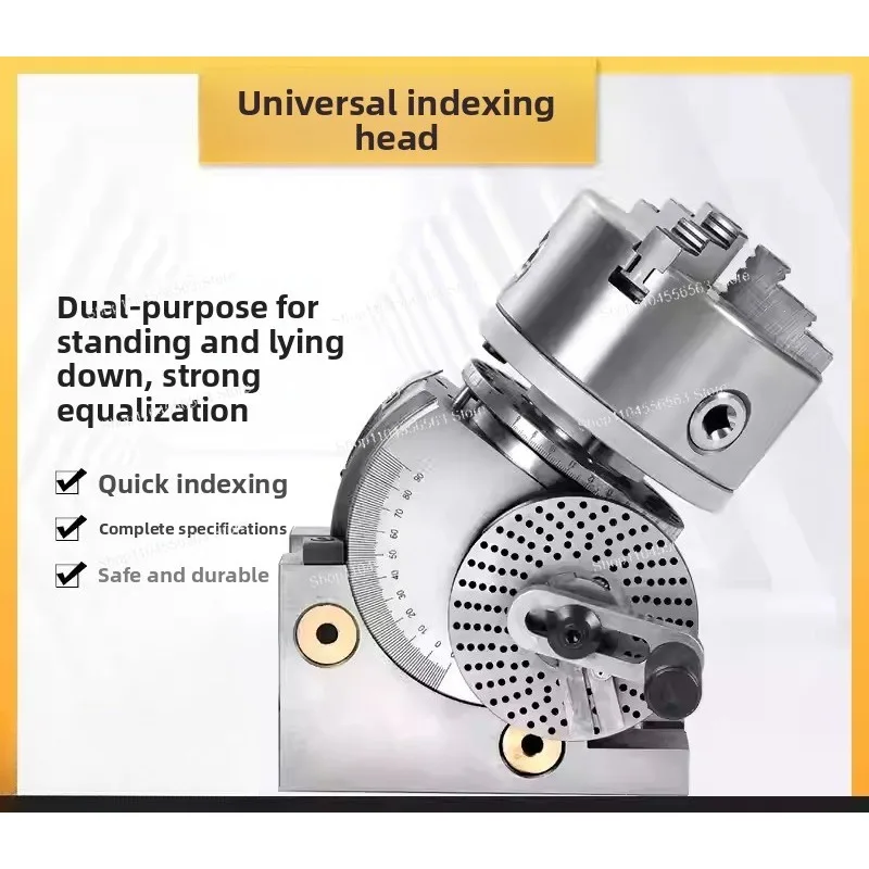 BS-1 Universal Milling Machine Indexing Head 6 Inch Precision Vertical and Horizontal Dividing Head Tiltable