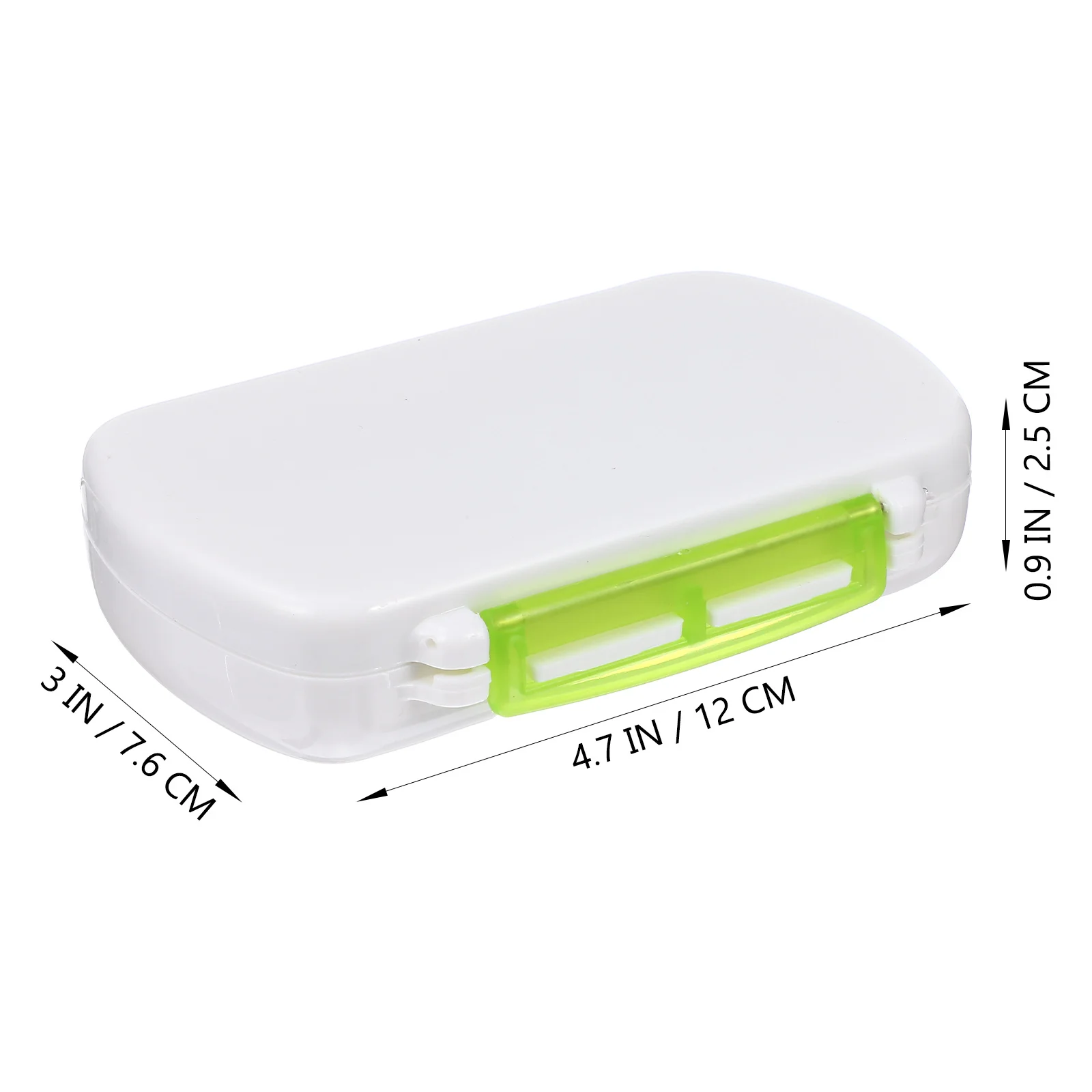 

Portable 6 Slot Pill Organizer Weekly Medicine Box Rotated Lid Travel Vitamin Holder Container Green Reminder for Daily Pills