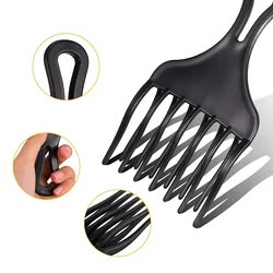 Wide Teeth Brush Pick Comb Fork Hairbrush Insert Hair Pick Comb Plastic Combs Curly Afro Hair Styling Tools Расческа Для Волос