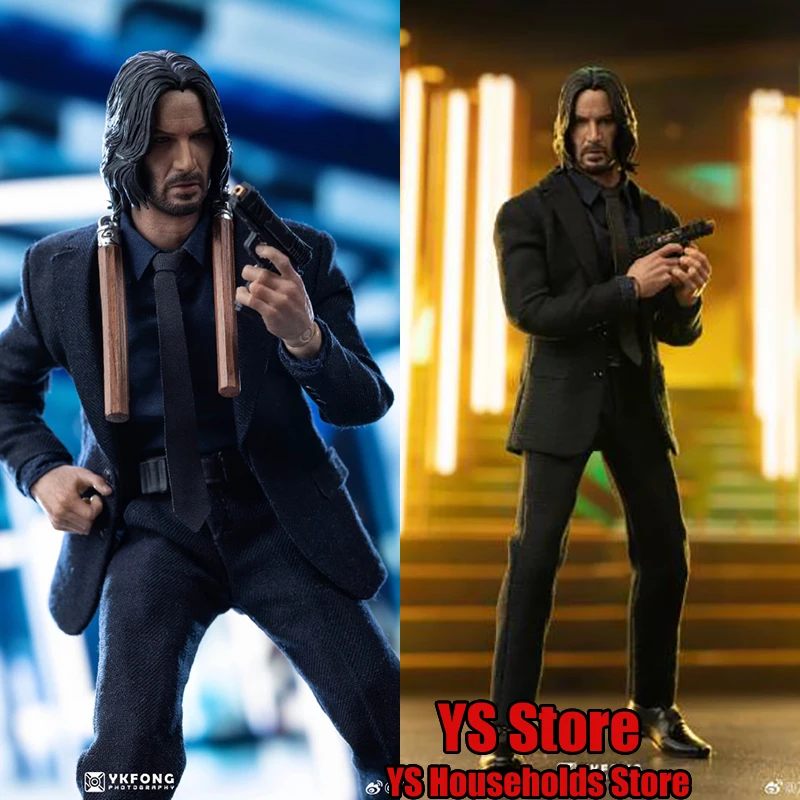 AT custom 1/12 Doek Beweegbare Man Action Figure John Wick Film Originele Delicate 6 "Volledige Set Soldaat Model Fans collectie