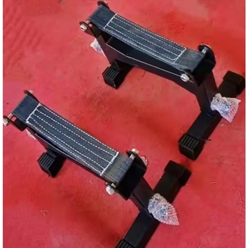 Adjustable 5 Gear Metal Barbell Support Stand, Weight Lifting Deadlift Buffer Rack Gym Training Equipment
