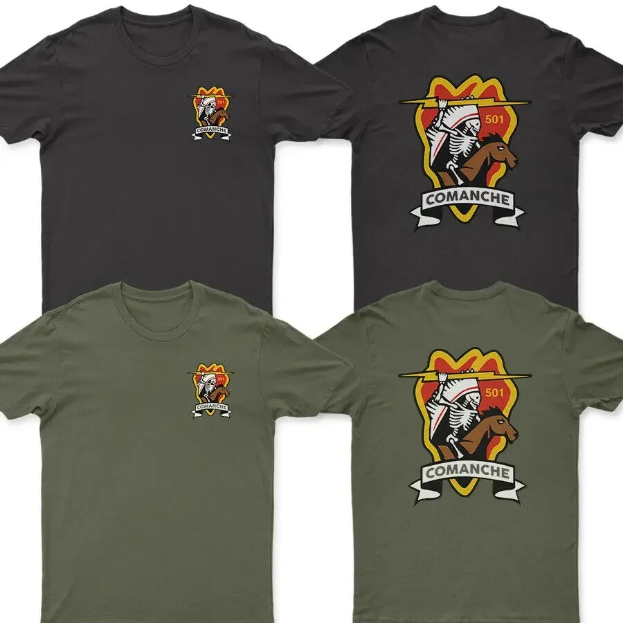 Comanche 501st Airborne Arctic Paratrooper Ranger T-Shirt 100% Cotton O-Neck Short Sleeve Summer Casual Mens T-shirt Streetwear