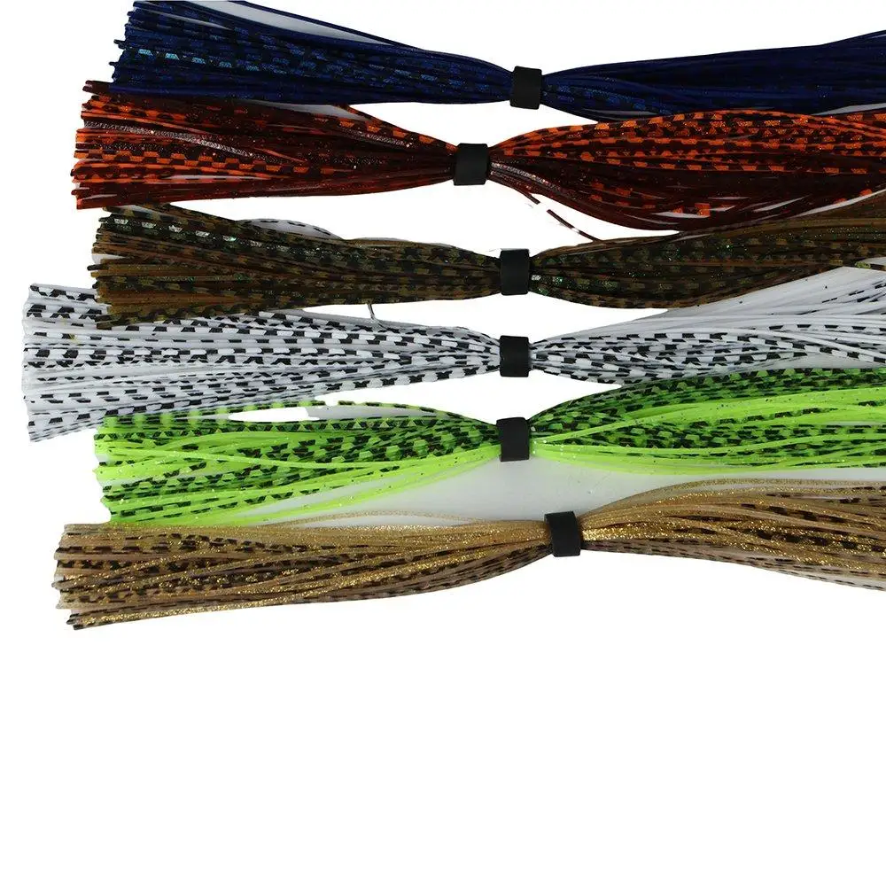 44 Strands Baitfish Silicone Skirts Fly Tying Material Mixed Color Buzzbaits Spinner Barred Color Glitter Jig Squid Skirt - view 2
