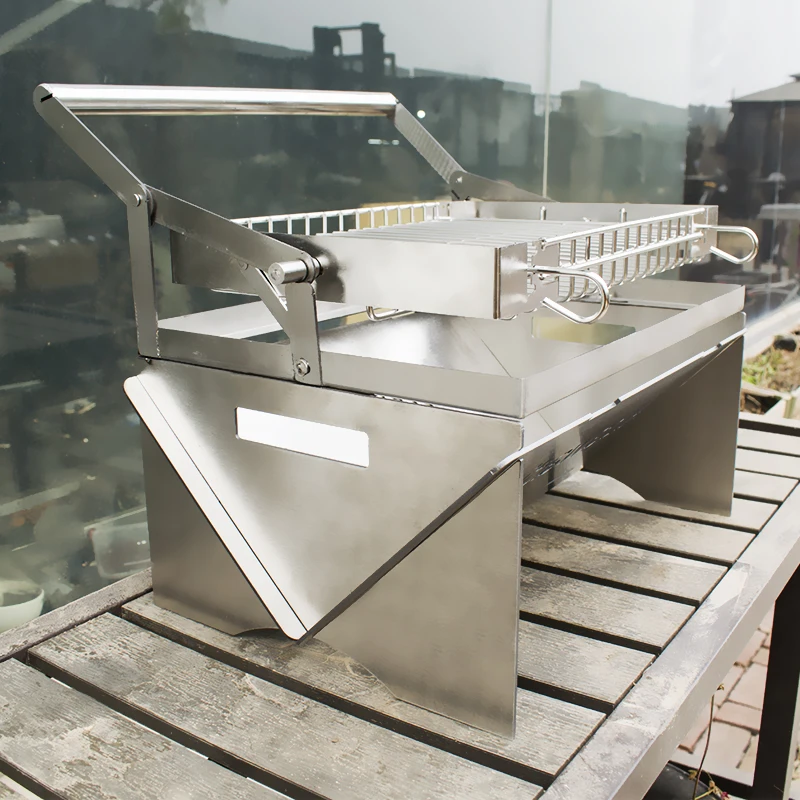 New Portable Camping Easy Charcoal Flip Folding BBQ Grills