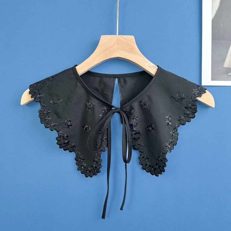 

Hollow Embroidery Fake Collar Detachable Shawl Shirt Dress Sweater Decorative Collar Style Neck Accessory