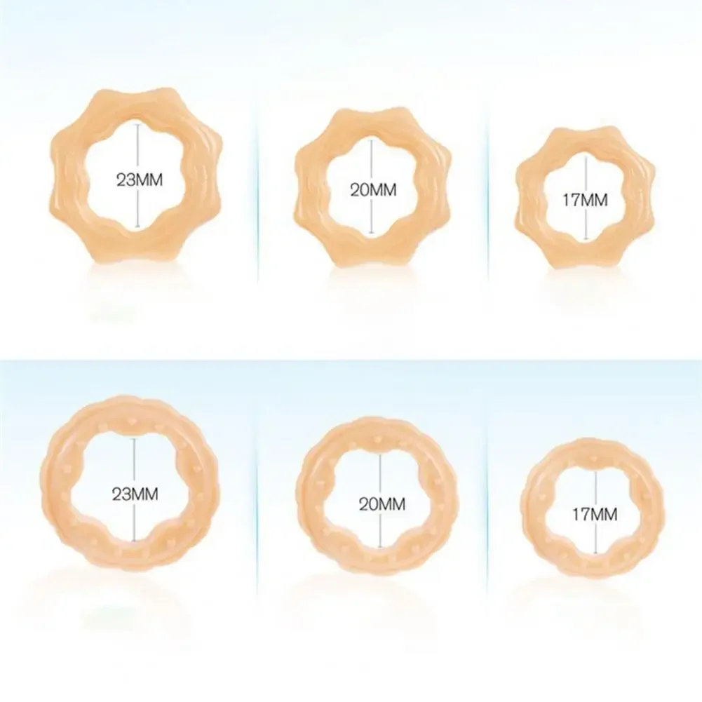 القضيب تأخير حلقة الرجال دائرة لينة الديك تعزيز متعة الجنس السائل المنوي قفل سيليكون مصحح منتجات الذكور الكبار #6