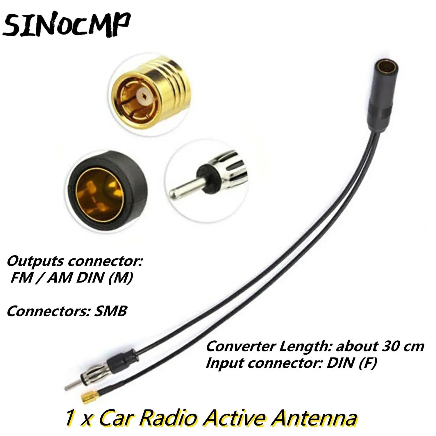 

1 шт. автомобильная радиоантенна DAB и FM/AM, активная антенна SMB DIN, разветвитель, кабель-адаптер, автомобильные детали и аксессуары
