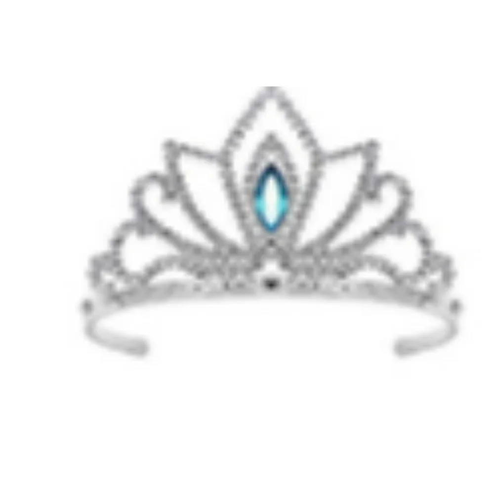 مجموعة إكسسوارات فستان الأميرة الزرقاء ، شعر مستعار ، تاج ، عصا سحرية ، قلادة ، قفازات ، 5 *