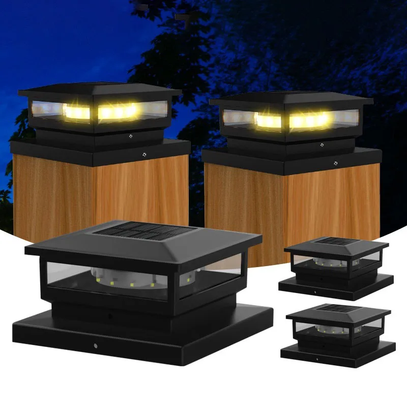 

Solar Column Light Outdoor Waterproof Solar Patio Decorative Door Post Light Garden Light Simple Outdoor Fence Doorpost Lamp