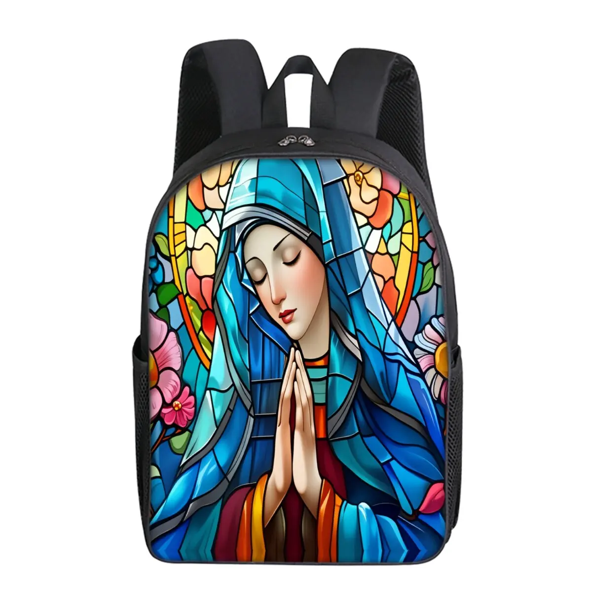 حقيبة ظهر بطبقة واحدة بطباعة مريم العذراء بتصميم بسيط للأولاد والبنات، أفضل الهدايا، حقائب مدرسية كرتونية ثلاثية الأبعاد #1