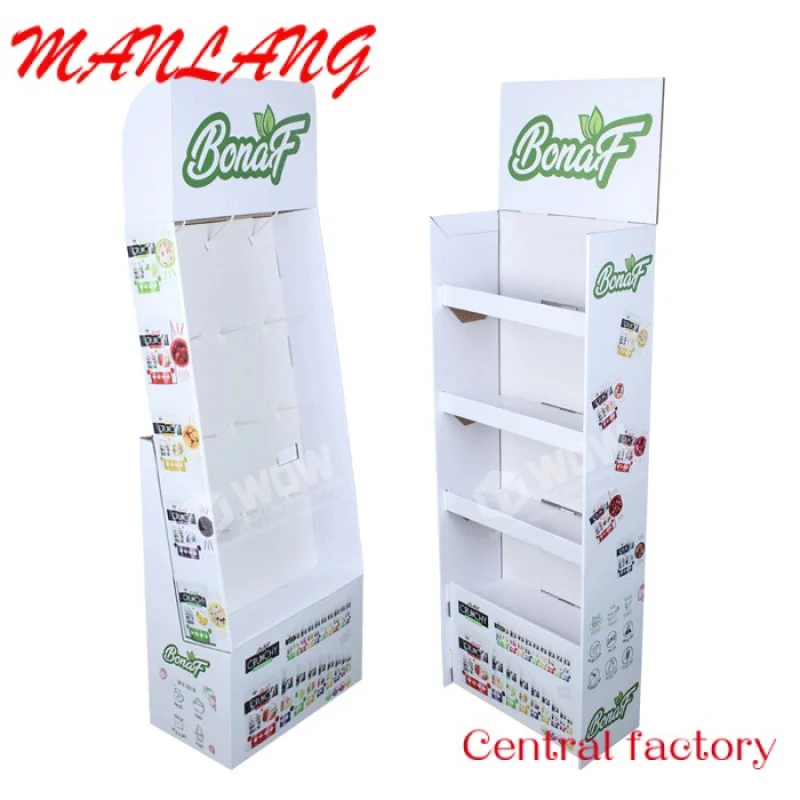 CustomSupermarkets Food Potato Snack Cardboard Display Stand Custom Paper Coffee Display Racks, Popup Cardboard Displays Shelf